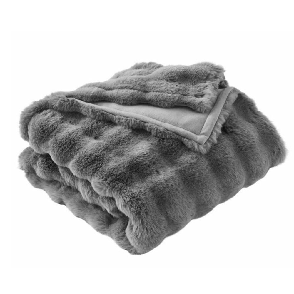 Better Homes &‎ Gardens Silver Ombre Faux Fur Throw,